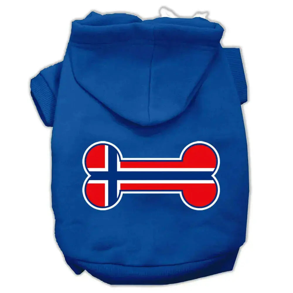Bone-Shaped-Norway-Flag-Screen-Print-Pet-Hoodies-Blue-Xl-GreatEagleInc-318753932