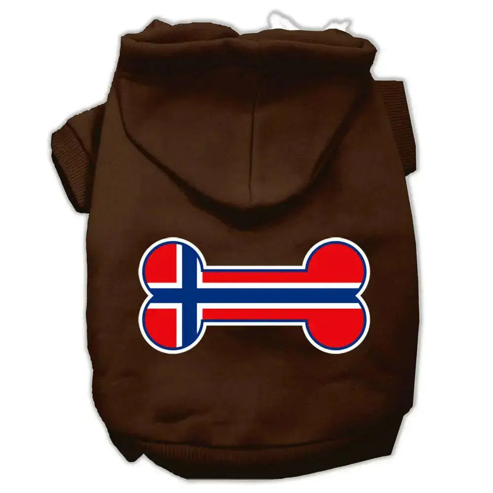 Bone-Shaped-Norway-Flag-Screen-Print-Pet-Hoodies-Brown-Xl-GreatEagleInc-318754056