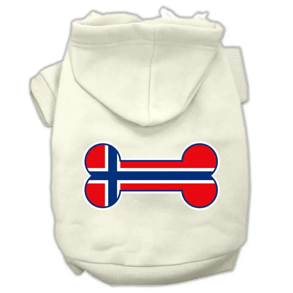 Bone-Shaped-Norway-Flag-Screen-Print-Pet-Hoodies-Cream-Size-Xxl-GreatEagleInc-319411178