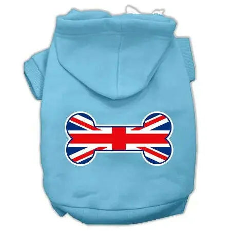 Bone-Shaped-United-Kingdom-_union-Jack_-Flag-Screen-Print-Pet-Hoodies-Baby-Blue-Size-Med-GreatEagleInc-319408833
