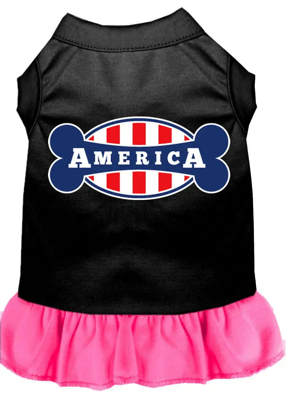 Bonely-In-America-Screen-Print-Dress-Black-With-Bright-Pink-Xxxl-GreatEagleInc-333605075
