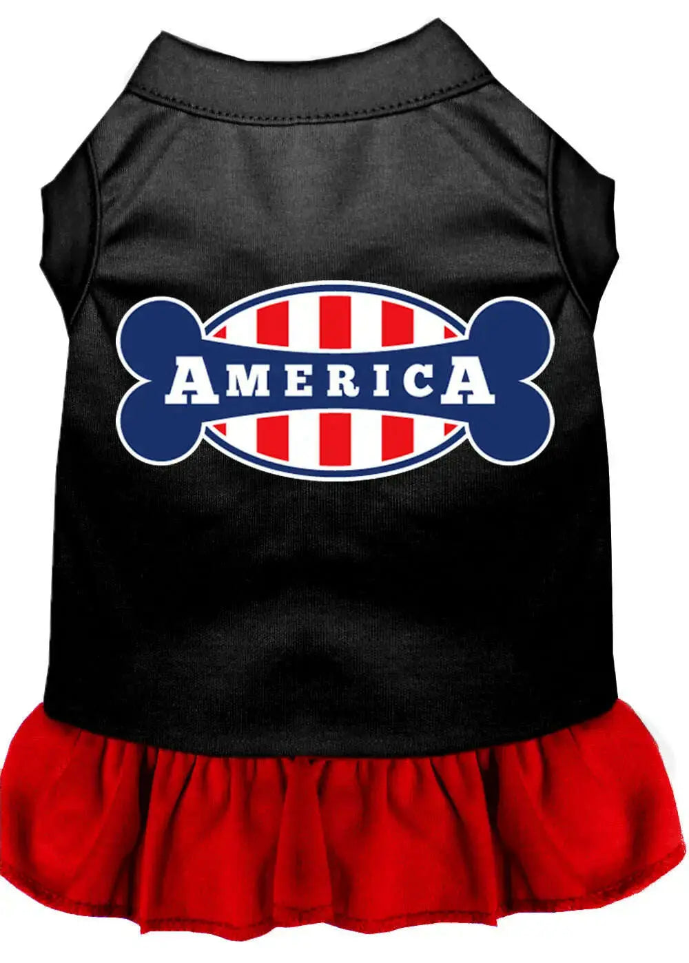 Bonely-In-America-Screen-Print-Dress-Black-With-Red-Xxl-GreatEagleInc-333606063