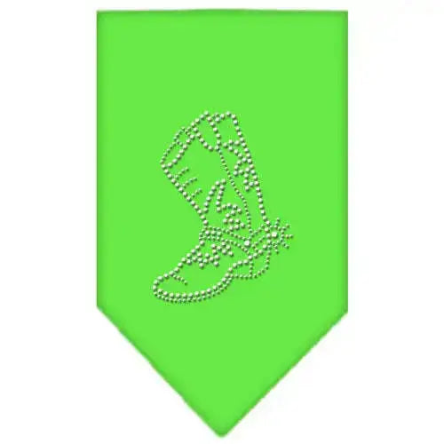 Boot-Rhinestone-Bandana-Lime-Green-Small-GreatEagleInc-319069329