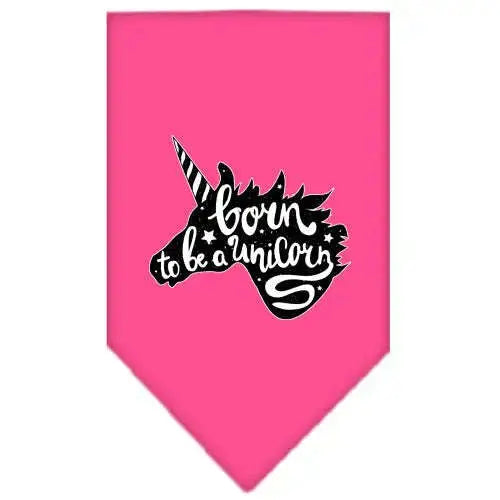 Born-To-Be-A-Unicorn-Screen-Print-Bandana-Bright-Pink-Large-GreatEagleInc-319349048