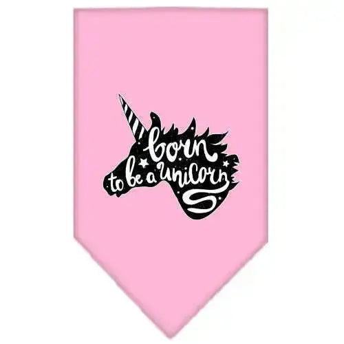 Born-To-Be-A-Unicorn-Screen-Print-Bandana-Light-Pink-Large-GreatEagleInc-319348521