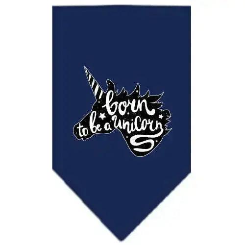 Born-To-Be-A-Unicorn-Screen-Print-Bandana-Navy-Blue-Large-GreatEagleInc-319348428