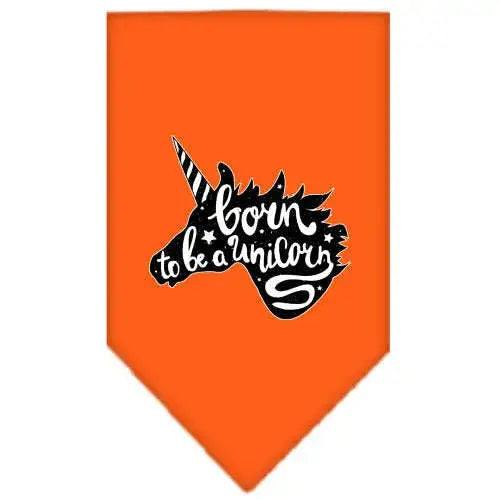Born-To-Be-A-Unicorn-Screen-Print-Bandana-Orange-Small-GreatEagleInc-319347093