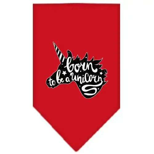 Born-To-Be-A-Unicorn-Screen-Print-Bandana-Red-Small-GreatEagleInc-319346828