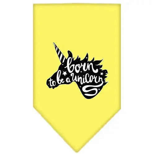 Born-To-Be-A-Unicorn-Screen-Print-Bandana-Yellow-Small-GreatEagleInc-319346565