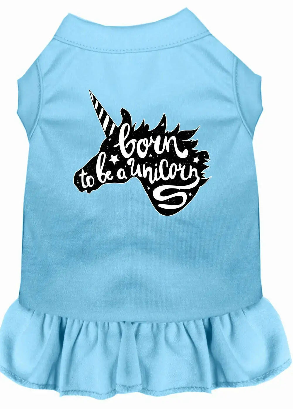 Born-To-Be-A-Unicorn-Screen-Print-Dog-Dress-Baby-Blue-Xxxl-GreatEagleInc-333780170