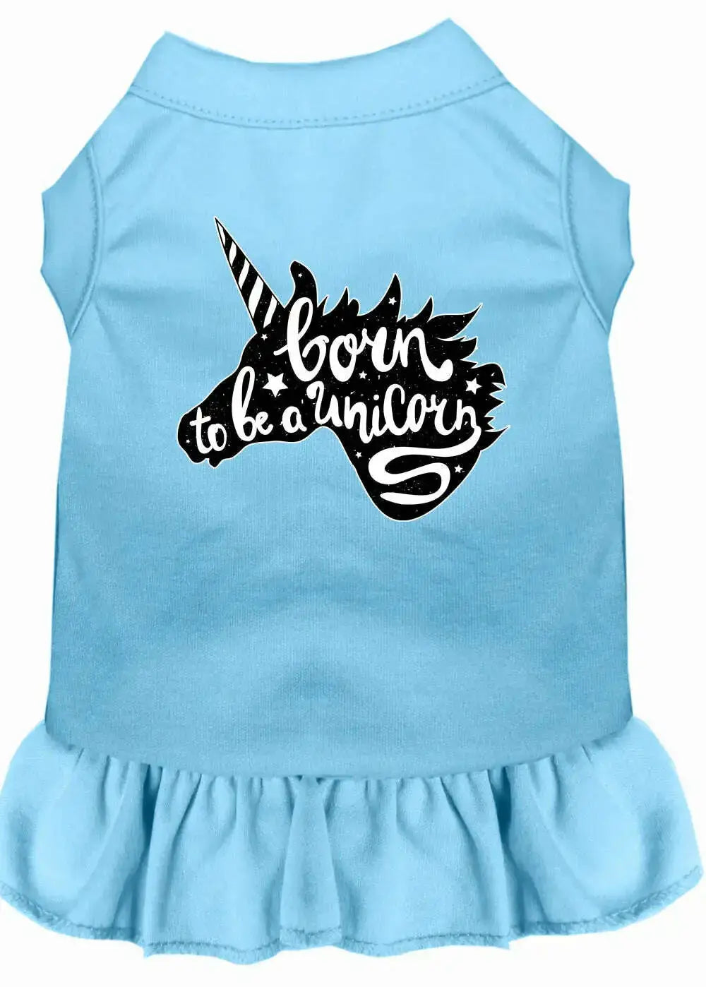 Born-To-Be-A-Unicorn-Screen-Print-Dog-Dress-Baby-Blue-Xxxl-GreatEagleInc-333780170
