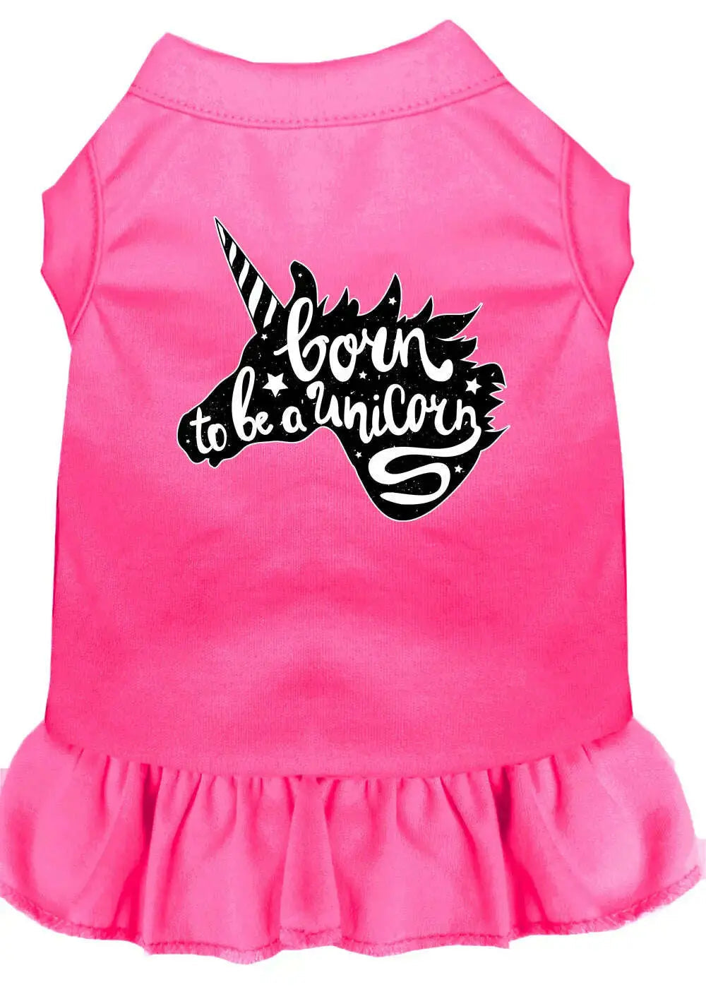 Born-To-Be-A-Unicorn-Screen-Print-Dog-Dress-Bright-Pink-Xxl-GreatEagleInc-333781458