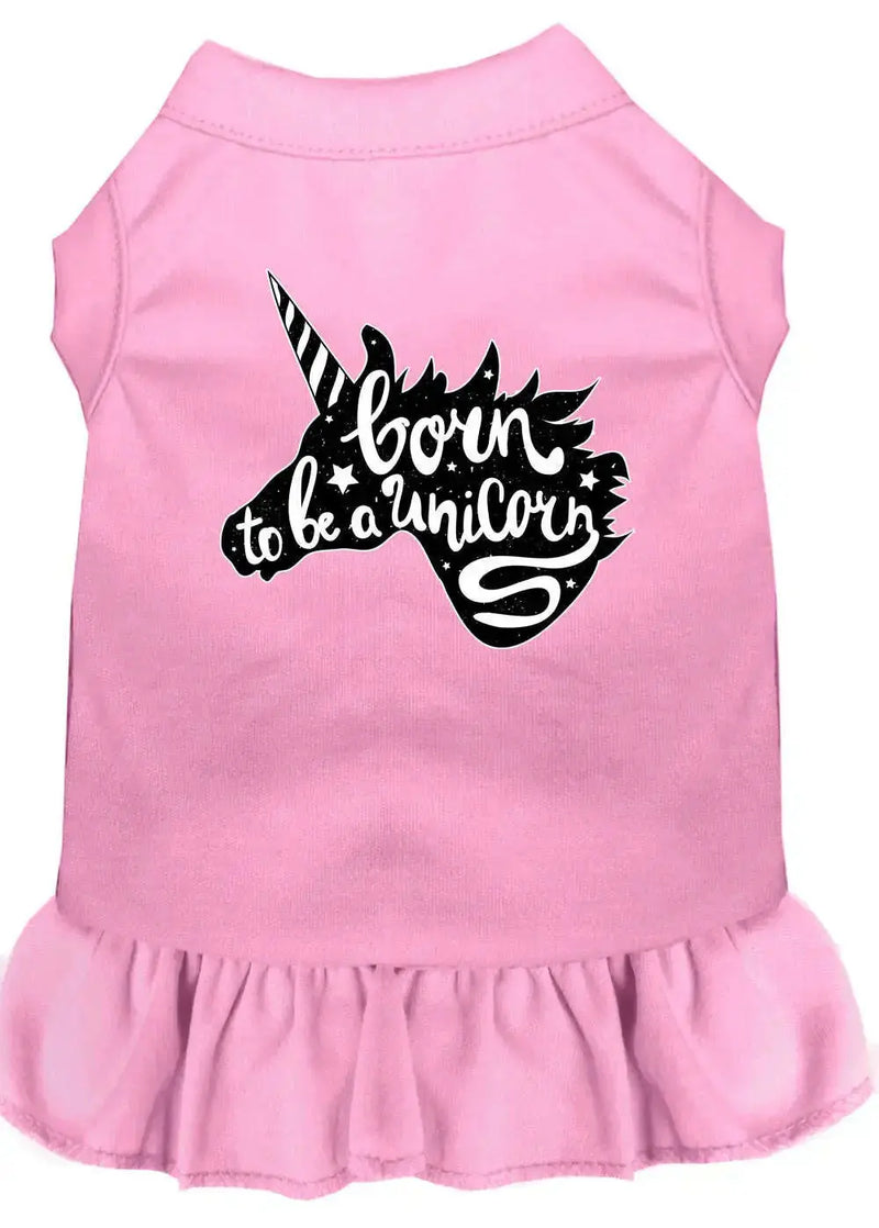 Born-To-Be-A-Unicorn-Screen-Print-Dog-Dress-Light-Pink-Sm-GreatEagleInc-333781647