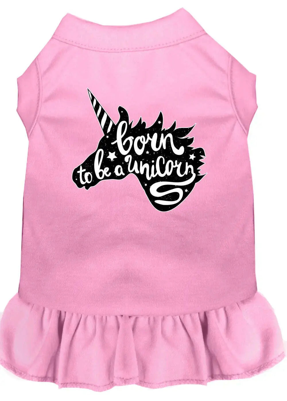 Born-To-Be-A-Unicorn-Screen-Print-Dog-Dress-Light-Pink-Sm-GreatEagleInc-333781647
