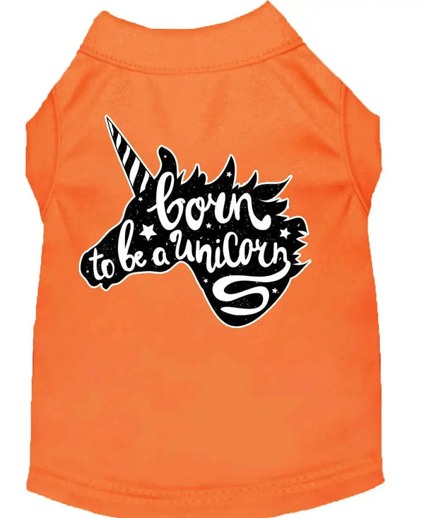 Born-To-Be-A-Unicorn-Screen-Print-Dog-Shirt-Orange-Xxxl-GreatEagleInc-333804952