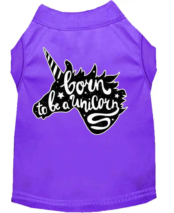 Born-To-Be-A-Unicorn-Screen-Print-Dog-Shirt-Purple-Xxl-GreatEagleInc-333804619
