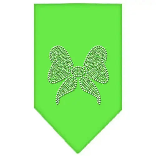 Bow-Rhinestone-Bandana-Lime-Green-Large-GreatEagleInc-319068119