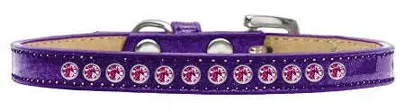 Bright-Pink-Crystal-Size-10-Purple-Puppy-Ice-Cream-Collar-GreatEagleInc-319621724