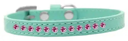 Bright-Pink-Crystal-Size-14-Aqua-Puppy-Collar-GreatEagleInc-318577286