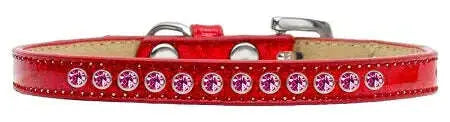 Bright-Pink-Crystal-Size-16-Red-Puppy-Ice-Cream-Collar-GreatEagleInc-319620911