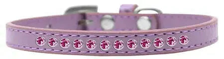 Bright-Pink-Crystal-Size-8-Lavender-Puppy-Collar-GreatEagleInc-333853375