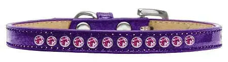 Bright-Pink-Crystal-Size-8-Purple-Puppy-Ice-Cream-Collar-GreatEagleInc-319621352