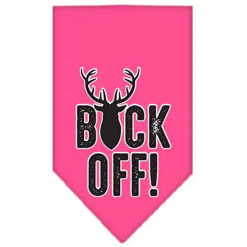 Buck-Off-Screen-Print-Bandana-Bright-Pink-Small-GreatEagleInc-334326011