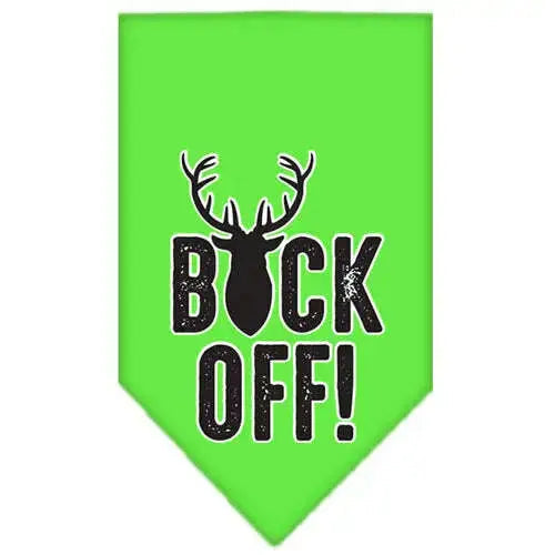 Buck-Off-Screen-Print-Bandana-Lime-Green-Small-GreatEagleInc-334326188