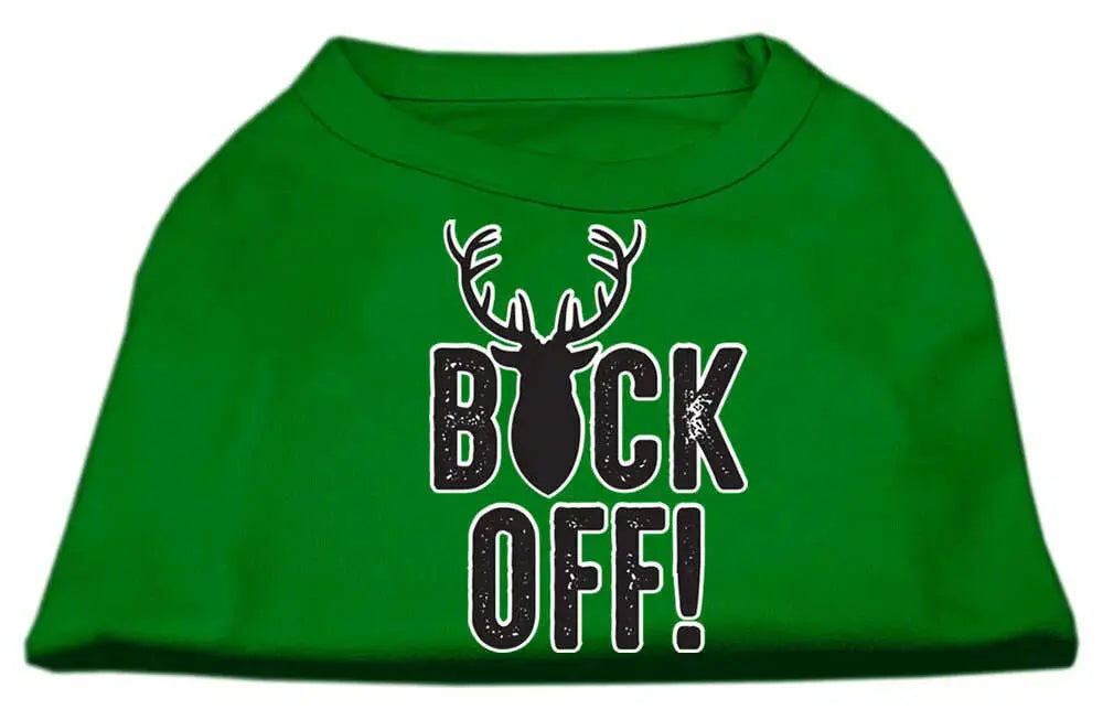 Buck-Off-Screen-Print-Dog-Shirt-Green-Xxxl-GreatEagleInc-334311378