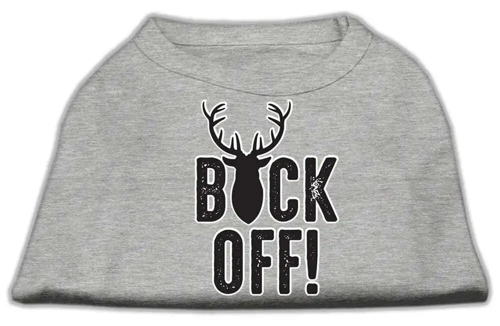 Buck-Off-Screen-Print-Dog-Shirt-Grey-Xl-GreatEagleInc-334308449