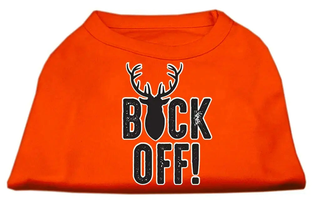 Buck-Off-Screen-Print-Dog-Shirt-Orange-Lg-GreatEagleInc-334305212