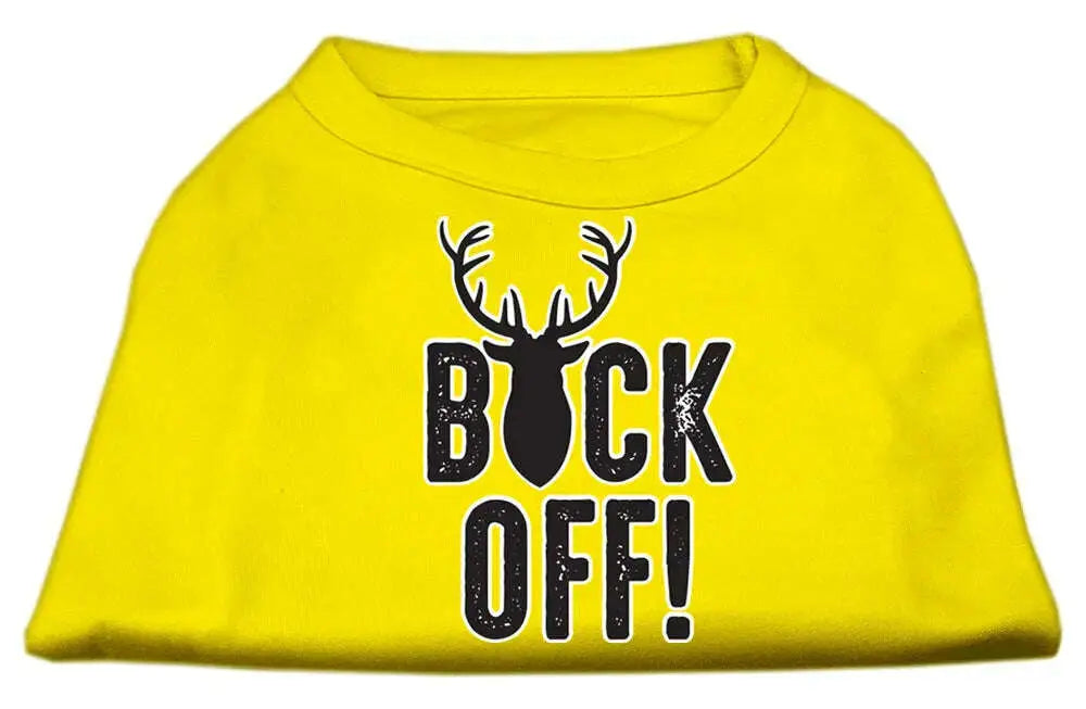 Buck-Off-Screen-Print-Dog-Shirt-Yellow-Xs-GreatEagleInc-334310163