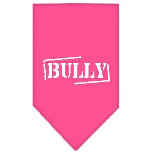 Bully-Screen-Print-Bandana-Bright-Pink-Large-GreatEagleInc-333820692