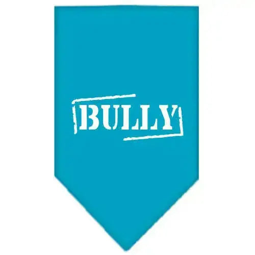 Bully-Screen-Print-Bandana-Turquoise-Small-GreatEagleInc-333836870
