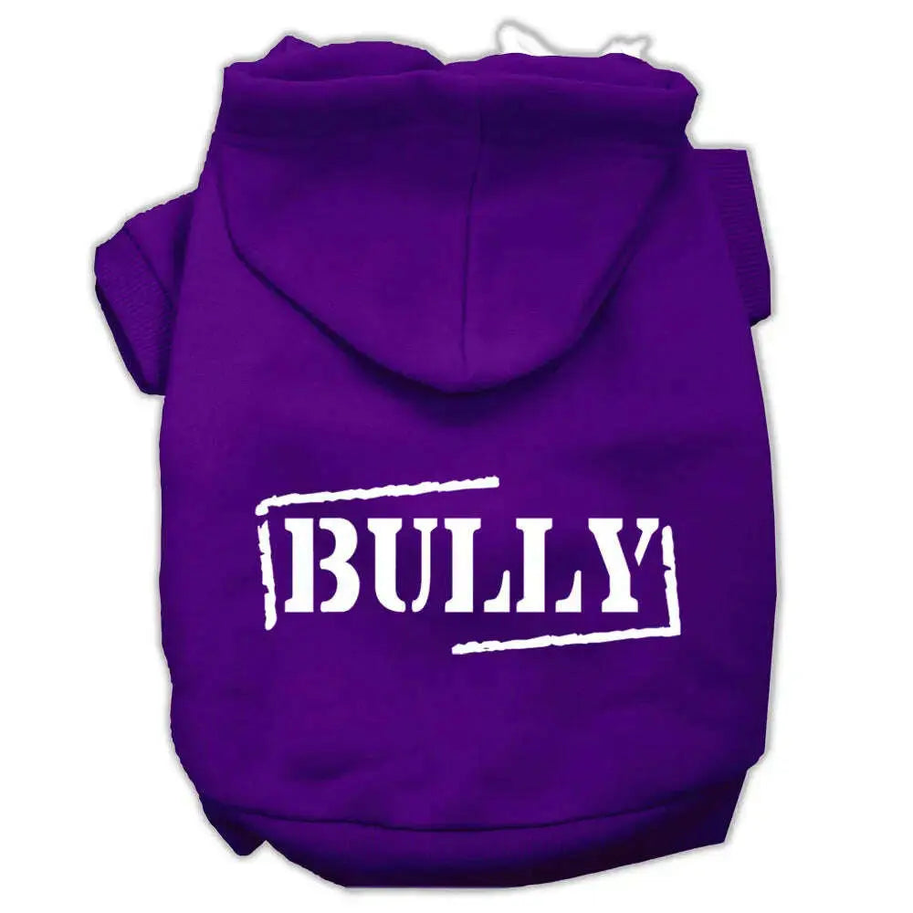 Bully-Screen-Printed-Pet-Hoodies-Purple-Size-Lg-GreatEagleInc-333897255