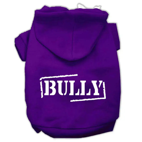 Bully-Screen-Printed-Pet-Hoodies-Purple-Size-Lg-GreatEagleInc-333897255