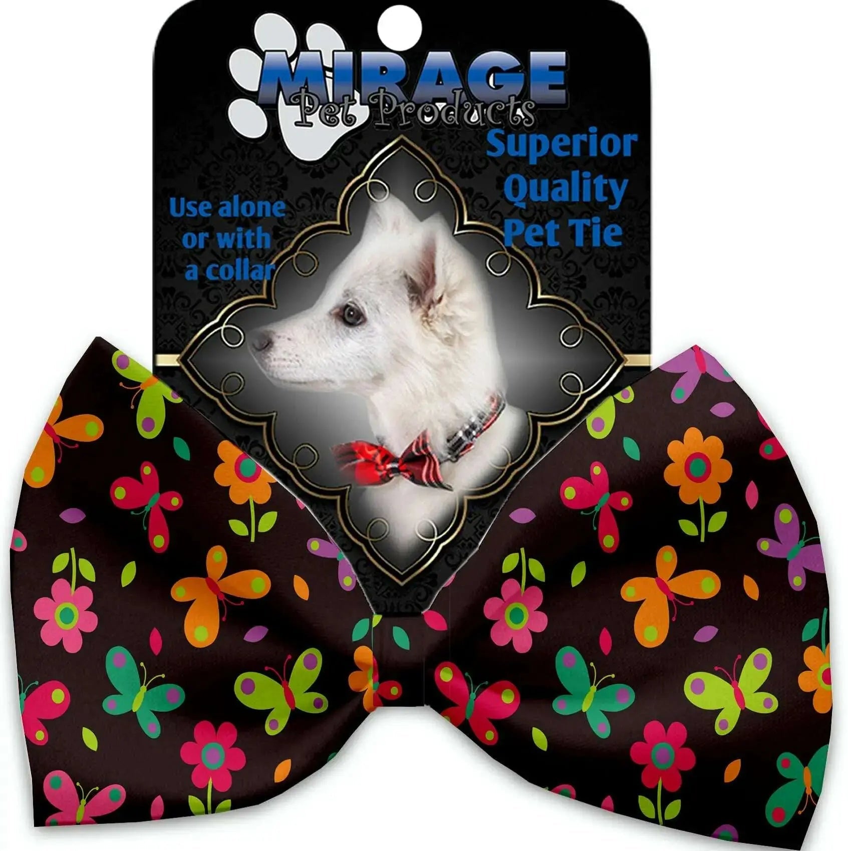Butterflies-In-Brown-Pet-Bow-Tie-GreatEagleInc-333664358