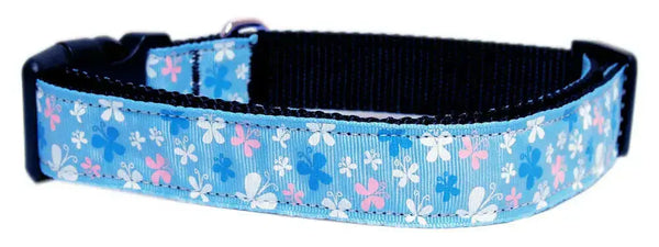 Butterfly-Nylon-Ribbon-Collar-Blue-Xs-GreatEagleInc-318895878