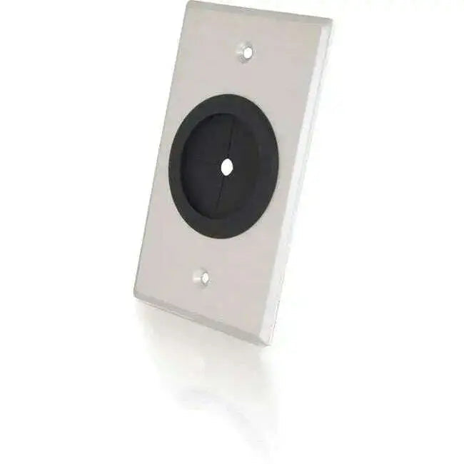 C2G-1.5in-Grommet-Cable-Pass-Through-Single-Gang-Wall-Plate-Brushed-Aluminum-C2G-334585119