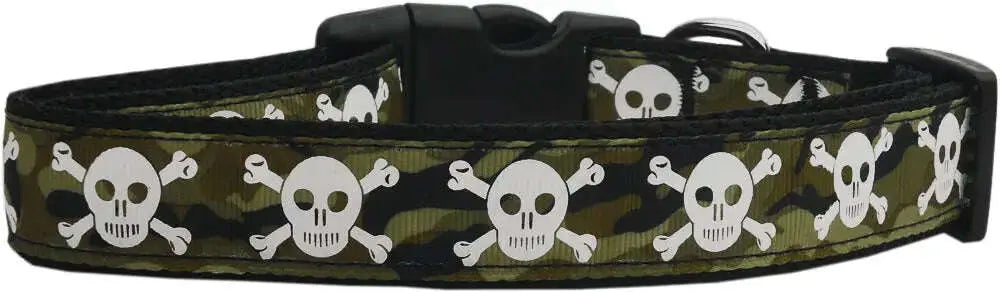 Camo-Skulls-Nylon-Dog-Collar-Medium-Narrow-GreatEagleInc-320031489