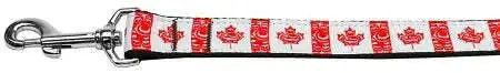 Canadian-Flag-In-Swirls-Nylon-Dog-Leash-5-8-Inch-Wide-6ft-Long-GreatEagleInc-318926650