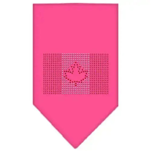 Canadian-Flag-Rhinestone-Bandana-Bright-Pink-Large-GreatEagleInc-319064774