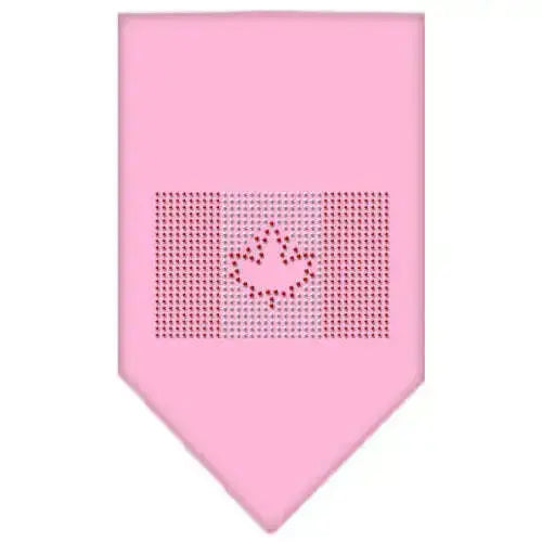 Canadian-Flag-Rhinestone-Bandana-Light-Pink-Small-GreatEagleInc-319063387