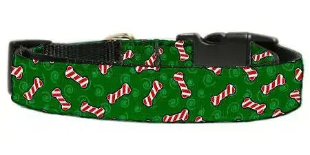 Candy-Cane-Bones-Nylon-And-Ribbon-Collars-Small-GreatEagleInc-318601073