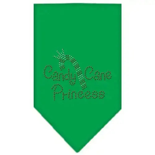 Candy-Cane-Princess-Rhinestone-Bandana-Emerald-Green-Small-GreatEagleInc-319060380