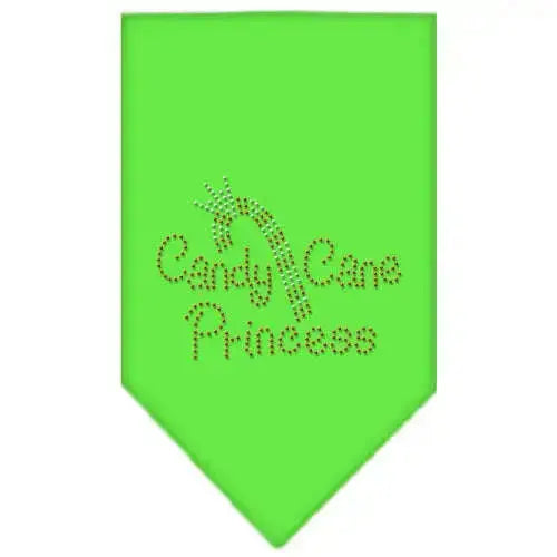 Candy-Cane-Princess-Rhinestone-Bandana-Lime-Green-Small-GreatEagleInc-319060269
