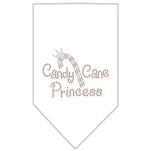 Candy-Cane-Princess-Rhinestone-Bandana-White-Small-GreatEagleInc-319059614