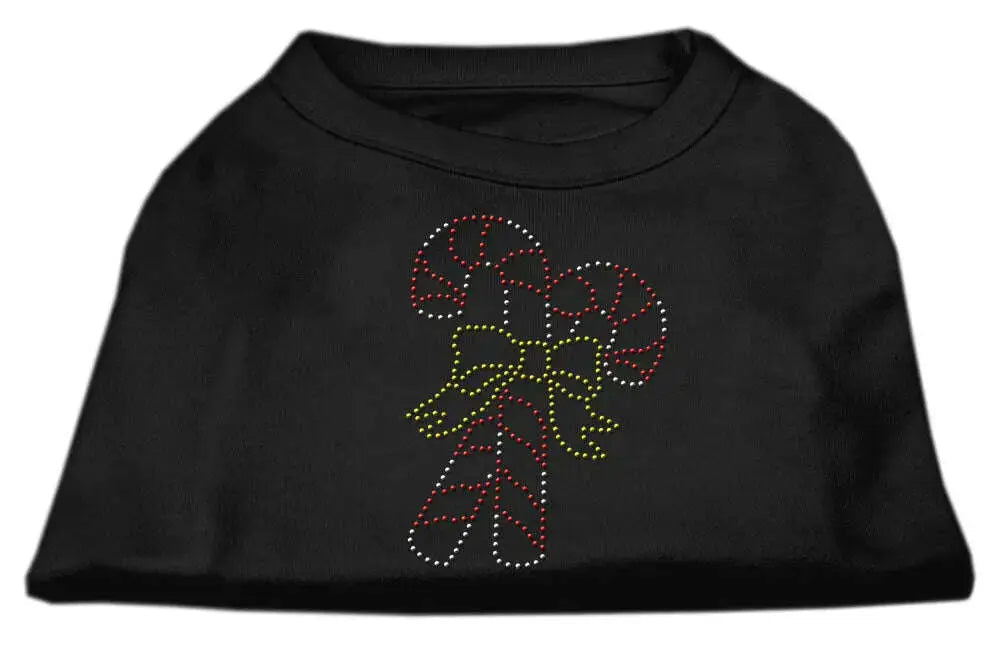 Candy-Cane-Rhinestone-Shirt-Black-Xl-GreatEagleInc-319808179