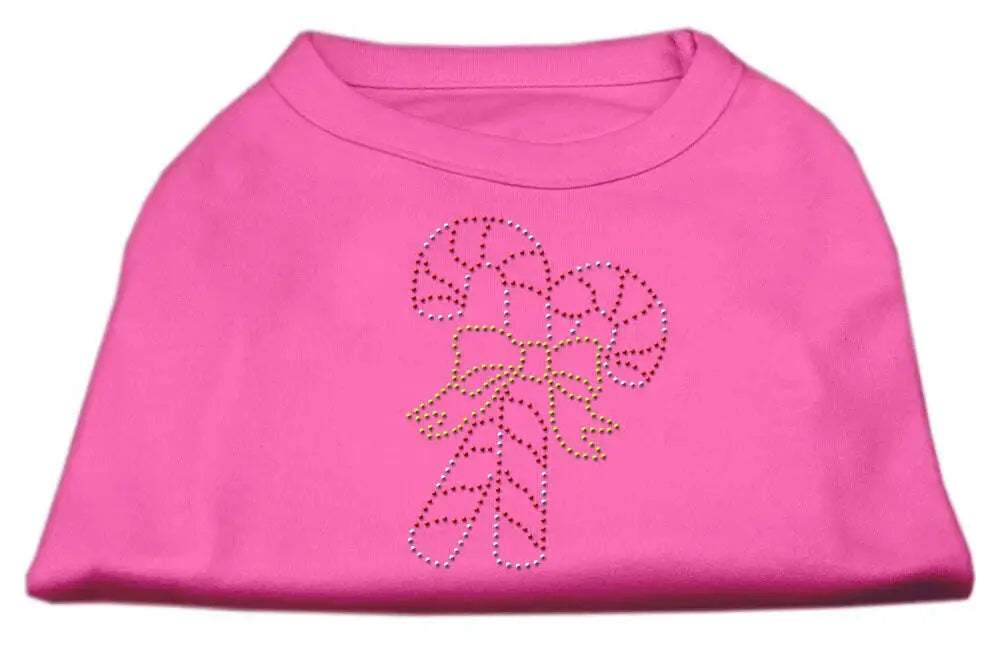 Candy-Cane-Rhinestone-Shirt-Bright-Pink-Xl-GreatEagleInc-319808078