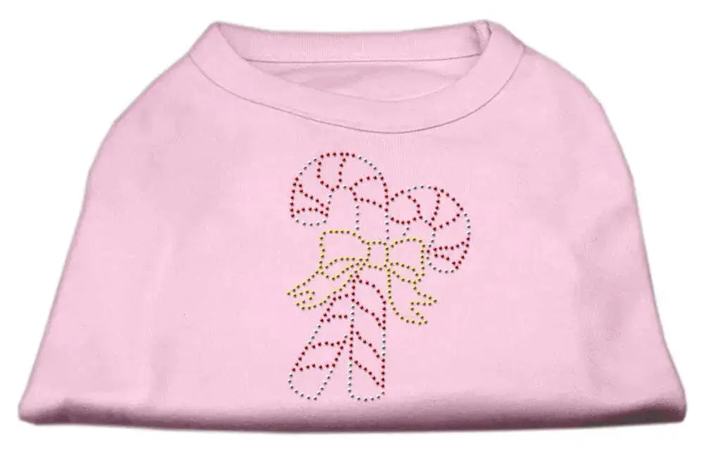 Candy-Cane-Rhinestone-Shirt-Light-Pink-L-GreatEagleInc-318527664